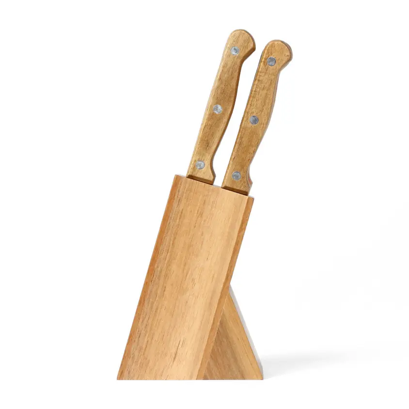 Set de 6 couteaux à steak avec support